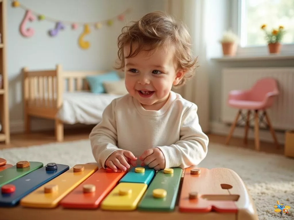 Xylophone en bois : premier instrument d’éveil musical