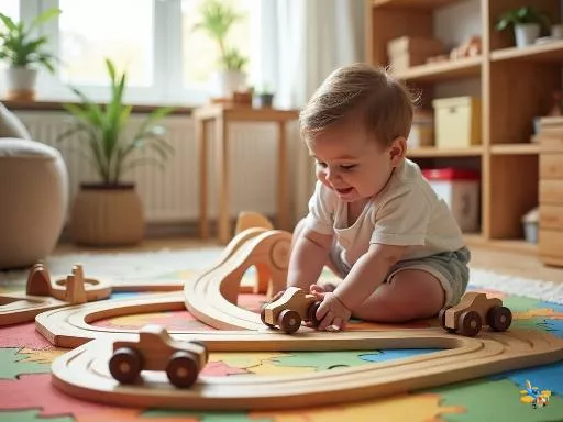 Circuits de voitures en bois pour petites aventures mobiles