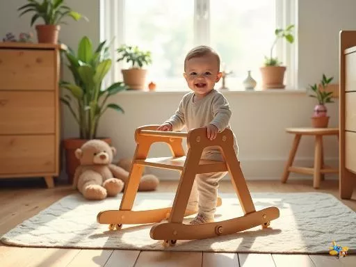 Le trotteur en bois : aider bébé à marcher naturellement